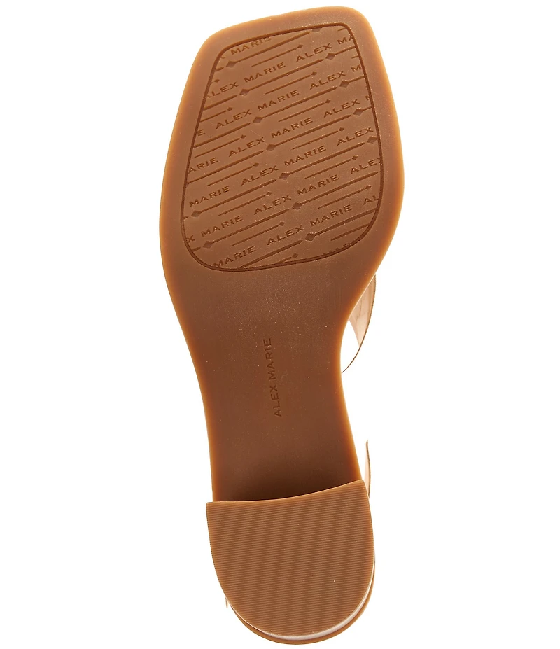 Alex Marie Ryanne Leather Sling Back Stack Heel Sandals