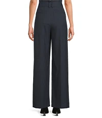 Alex Marie Scottie Novelty Stripe Suiting Flat Front Full Length Straight Leg Pants