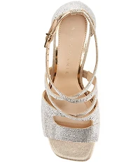 Alex Marie Skylar Rhinestone Embellished Strappy Dress Sandals