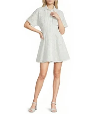 Alex Marie Sophia Collar Short Sleeve Lace Dress