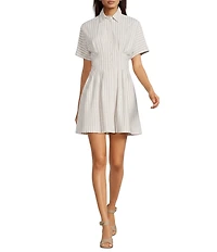 Alex Marie Stripe Collar Above Elbow Novelty Sophia Dress