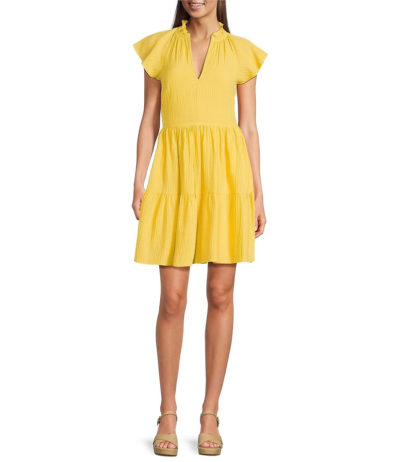 Alex Marie Vanya V-Neck Short Sleeve Dress