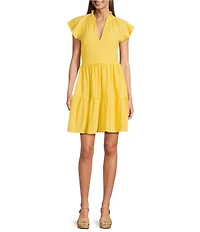 Alex Marie Vanya V-Neck Short Sleeve Dress