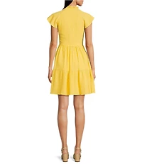 Alex Marie Vanya V-Neck Short Sleeve Dress