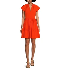 Alex Marie Vanya V-Neck Short Sleeve Dress