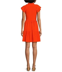 Alex Marie Vanya V-Neck Short Sleeve Dress