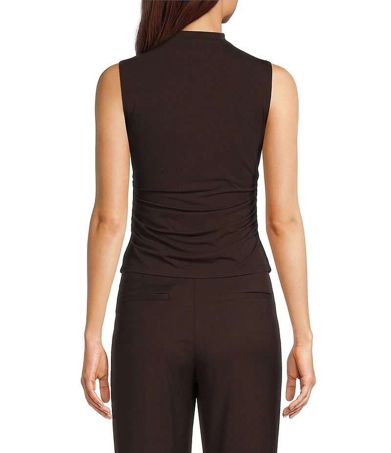 Alex Marie Wendy Draped Cowl Neck Sleeveless Blouse