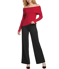 Alex Marie Whitney Off-The-Shoulder Long Sleeve Sweater