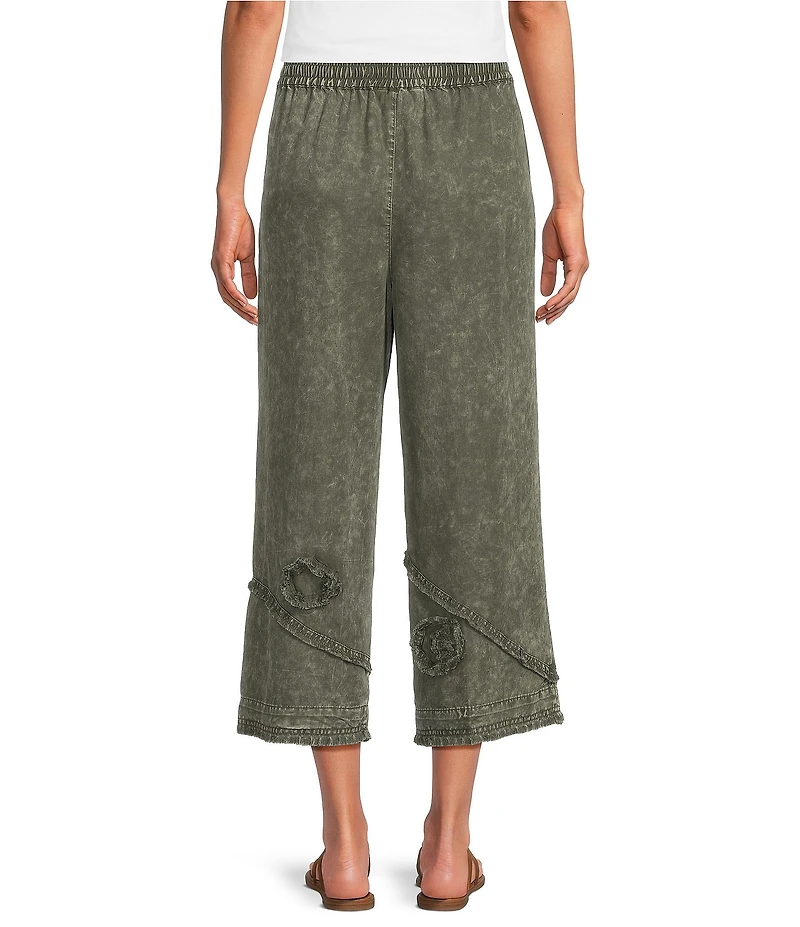 Ali Miles Coordinating Applique Drawstring Straight Pull-On Pants
