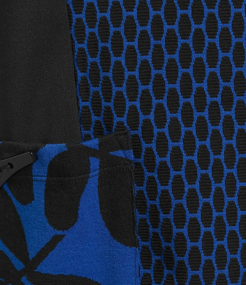 Ali Miles Jacquard Knit Funnel Neck Long Sleeve Tunic