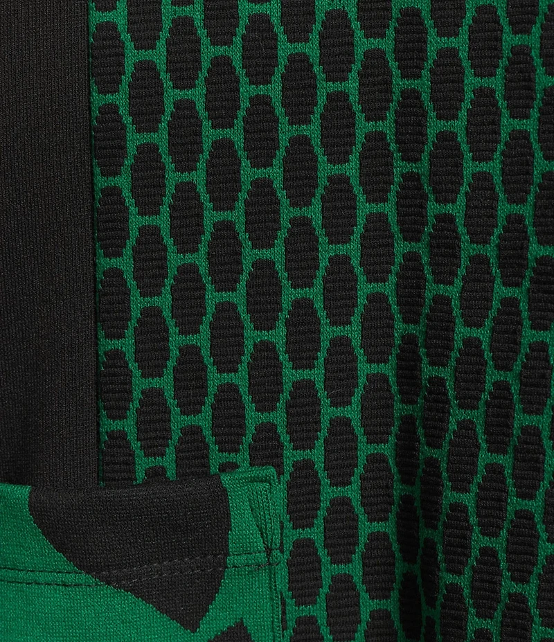 Ali Miles Jacquard Knit Funnel Neck Long Sleeve Tunic