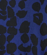 Ali Miles Jacquard Knit Spotted Cowl Neck 3/4 Sleeve Tunic