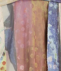 Ali Miles Knit Mesh Cool Floral Print Point Collar Long Sleeves Jacket