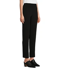 Ali Miles Knit Pull-On Straight Leg Pants