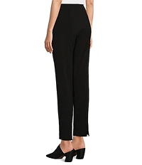 Ali Miles Knit Pull-On Straight Leg Pants
