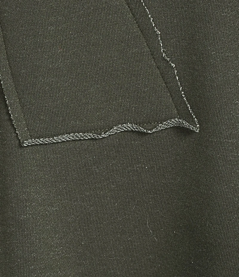Ali Miles Knit Raw Edge Bow Detail Crew Neck Dolman Long Sleeve Top