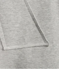 Ali Miles Knit Raw Edge Bow Detail Crew Neck Dolman Long Sleeve Top