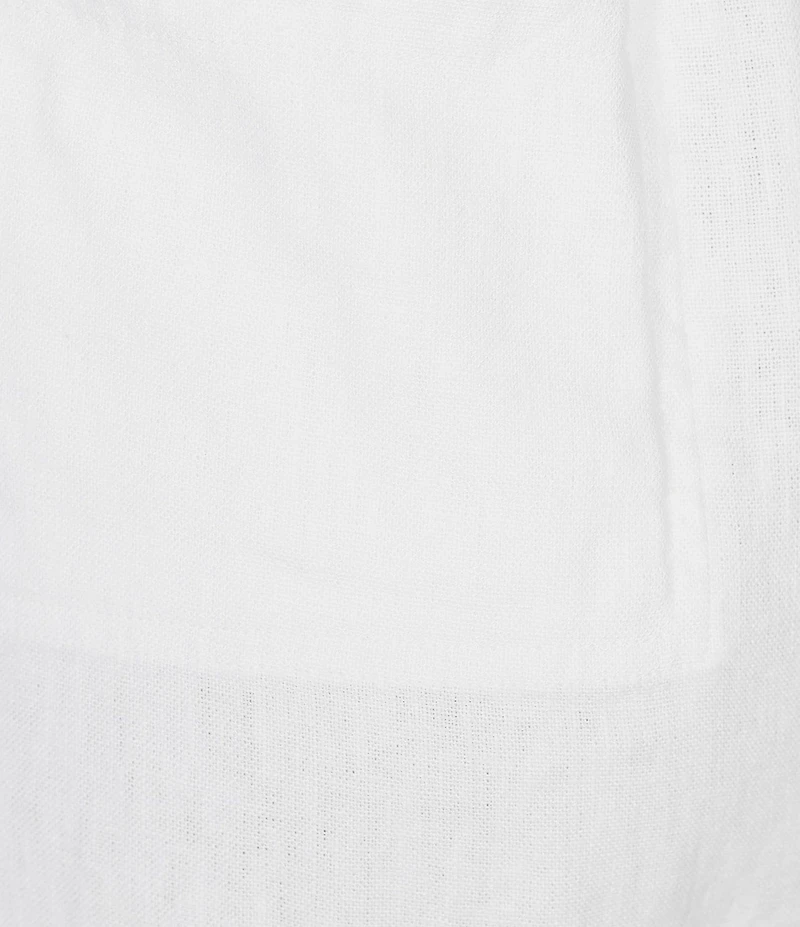 Ali Miles Linen Blend Woven Wide Leg Pull-On Cropped Pants