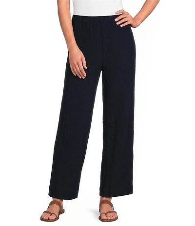 Ali Miles Petite Size Coordinating Wide Leg Pull-On Pants