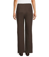 Ali Miles Petite Size Knit Straight Leg Pull-On Pant