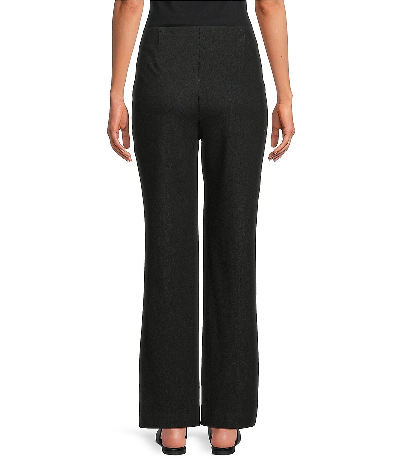 Ali Miles Petite Size Knit Straight Leg Pull-On Pant