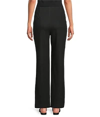 Ali Miles Petite Size Knit Straight Leg Pull-On Pant