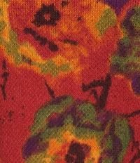 Ali Miles Plus Size Abstract Floral Cowl Neck 3/4 Sleeve Textured Knit Tunic