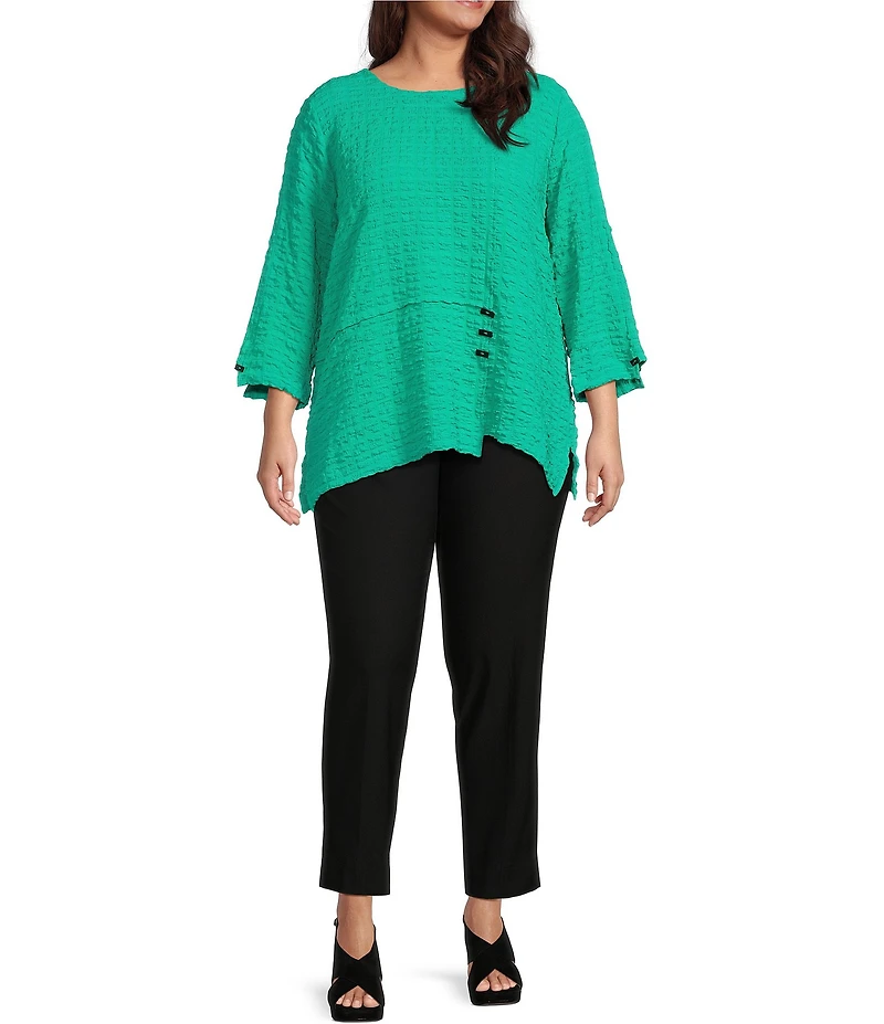 Ali Miles Plus Size Basic Pull On Skinny Leg Ankle Pants