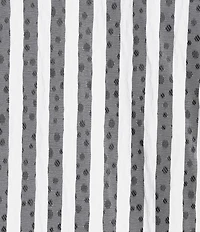 Ali Miles Plus Size Jacquard Yarn Dyed Stripe Point Collar 3/4 Cuffed Sleeve Top