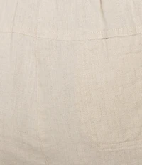 Ali Miles Plus Size Linen Blend Wide Leg Pull-On Cropped Pants