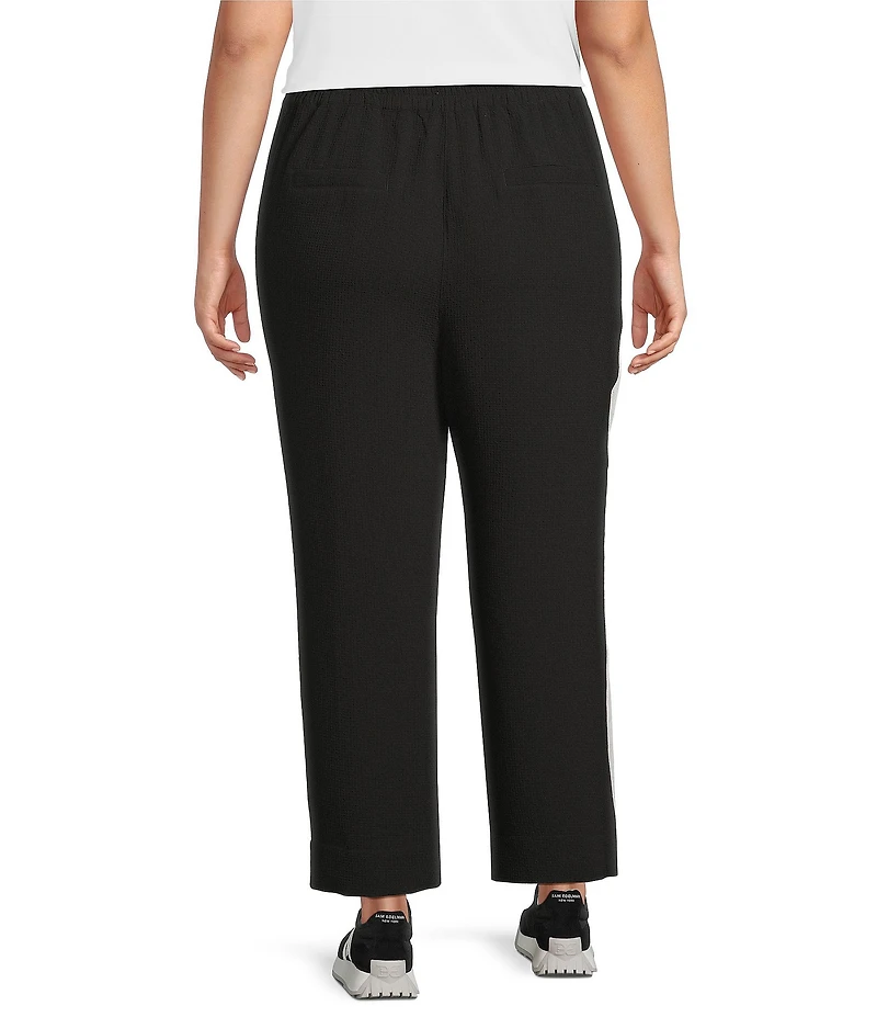 Ali Miles Plus Size Straight Leg Side Stripe Pants