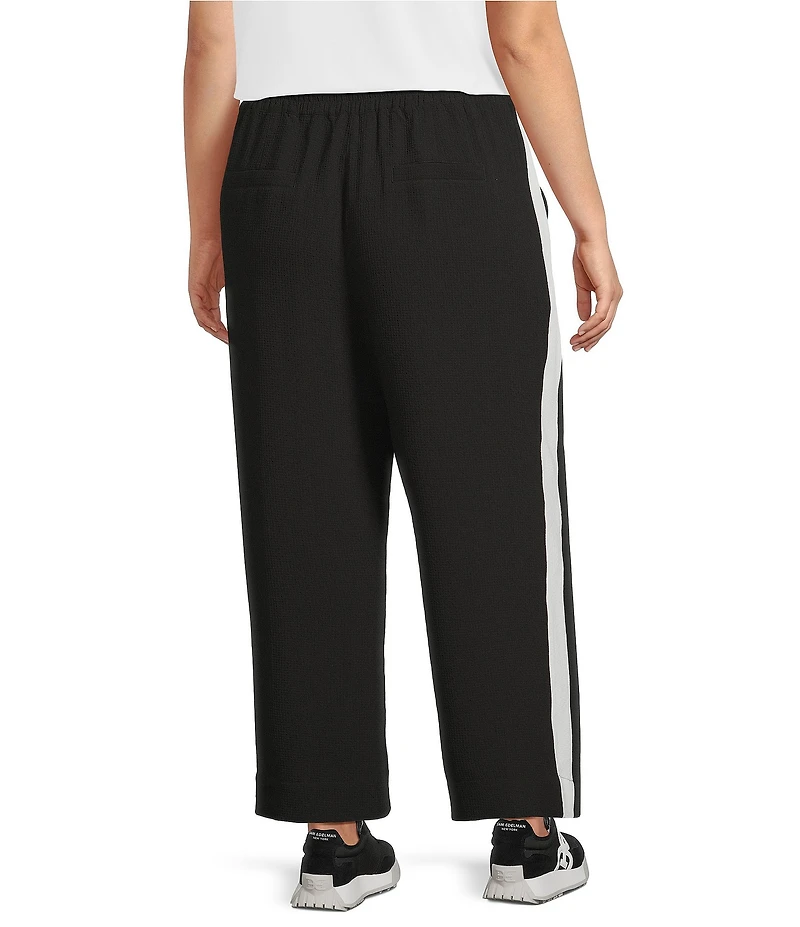 Ali Miles Plus Size Straight Leg Side Stripe Pants
