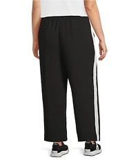 Ali Miles Plus Size Straight Leg Side Stripe Pants