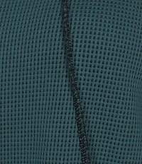 Ali Miles Plus Size Textured Knit Round Neck Long Sleeve Button Detail Pullover Top