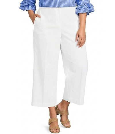 Ali Miles Plus Size Woven Cropped Pants