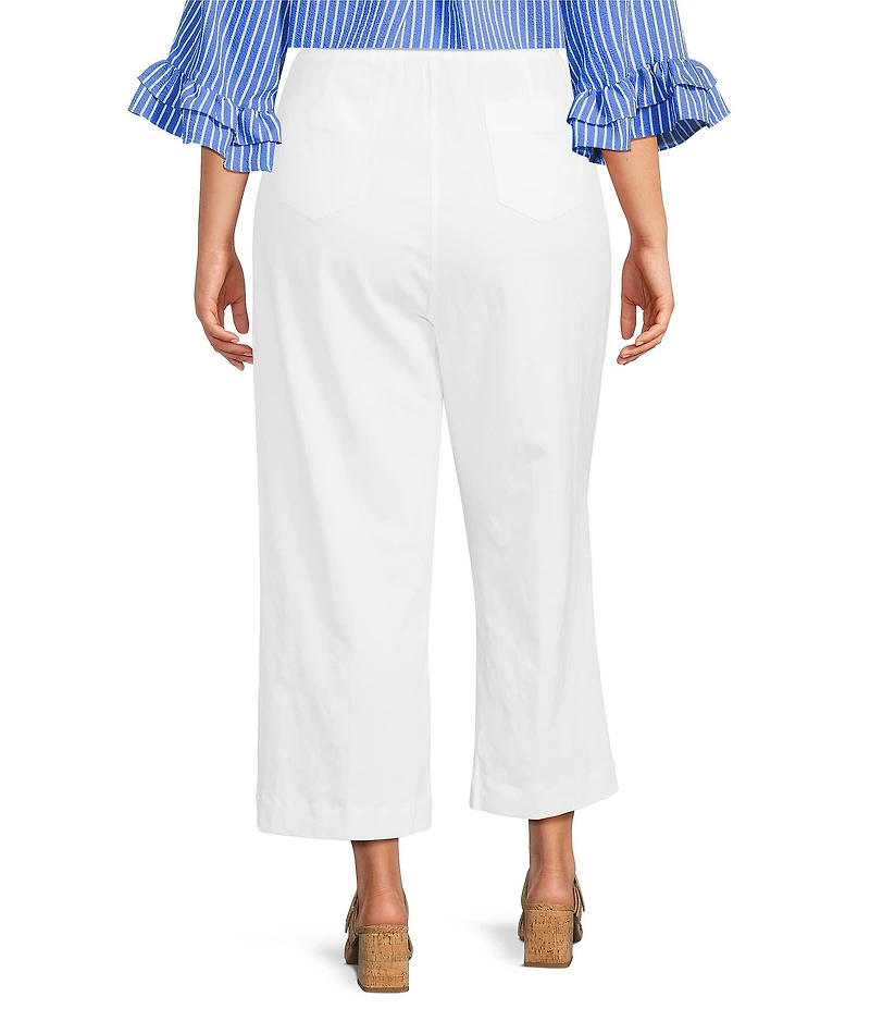 Ali Miles Plus Size Woven Cropped Pants