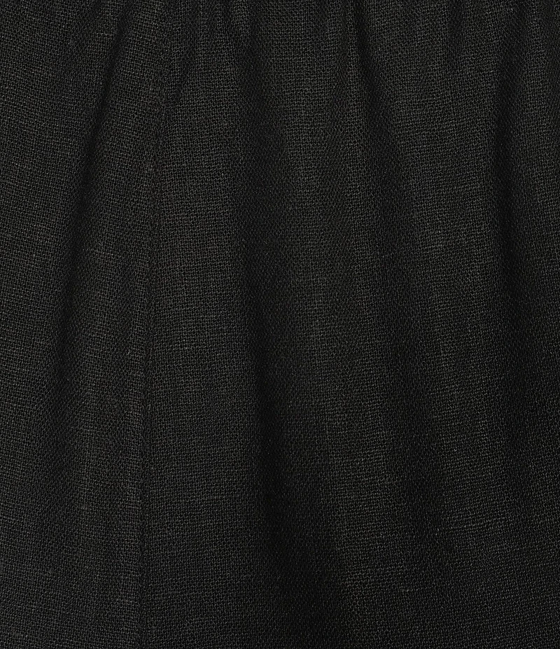 Ali Miles Plus Size Woven Side-Button Detail Hem PUll-On Ankle Pants