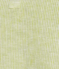 Ali Miles Plus Size Yarn-Dye Woven Stripe Round Neck 3/4 Cuffed Sleeve Button Front Placket Top