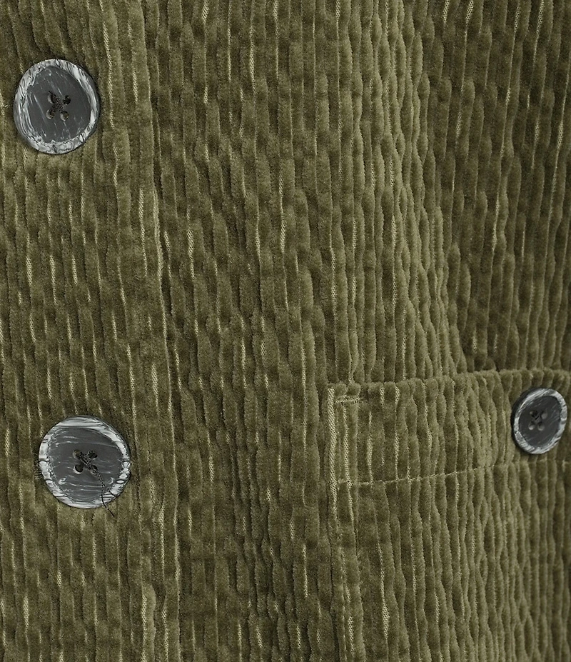 Ali Miles Point Collar Long Sleeve Button Front Jacket