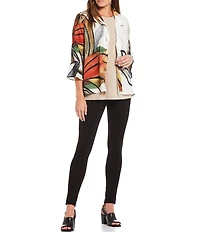 Ali Miles Crepe Luxe Sleeveless Round Neck Tank