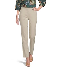 Ali Miles Solid Woven Skinny Leg No Waist Pull-On Ankle Pants