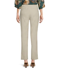 Ali Miles Solid Woven Skinny Leg No Waist Pull-On Ankle Pants