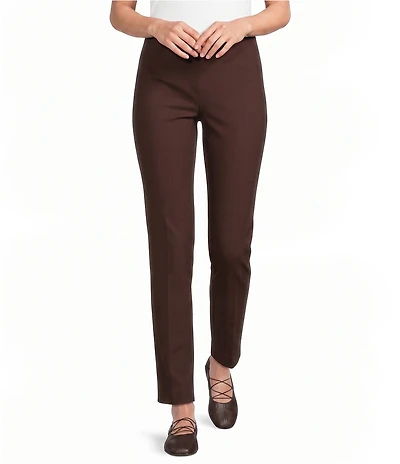 Ali Miles Solid Woven Skinny Leg No Waist Pull-On Ankle Pants