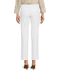 Ali Miles Solid Woven Skinny Leg No Waist Pull-On Ankle Pants