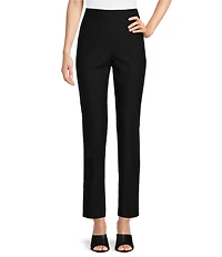 Ali Miles Solid Woven Skinny Leg No Waist Pull-On Ankle Pants