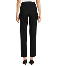 Ali Miles Solid Woven Skinny Leg No Waist Pull-On Ankle Pants