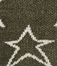 Ali Miles Star Chenille Crew Neck Long Sleeve Top
