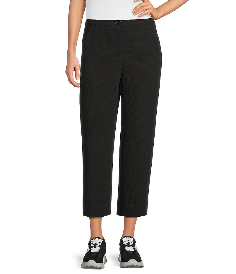 Ali Miles Straight Leg Side Stripe Cropped Pants