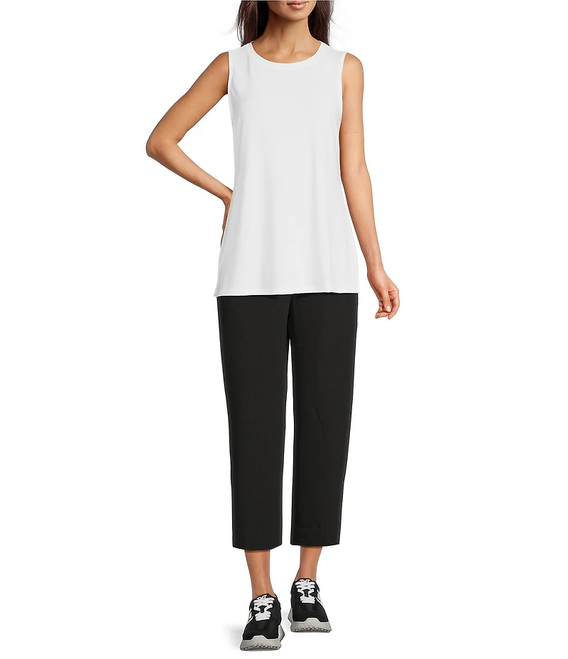 Ali Miles Straight Leg Side Stripe Cropped Pants