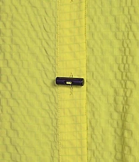 Ali Miles Textured Wire Collar 3/4 Sleeve Button Front Tunic